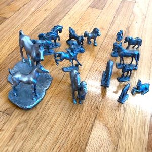 RAWCLIFF PEWTER HORSES - 17 in set